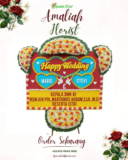 Papan Bunga Pernikahan Karetan
